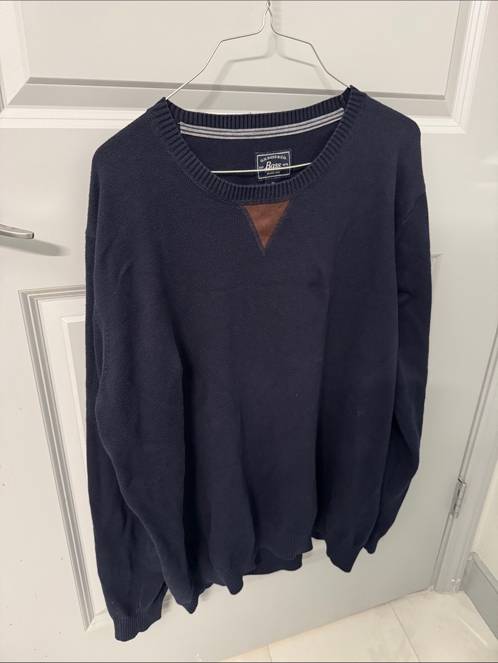 G.H Bass and Co. Dark Navy Blue Pullover Sweater XL Crewneck
